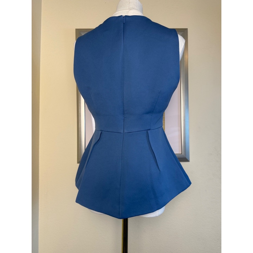 NWT Ted Baker Peplum Top Sleeveless Blouse Work | Light Blue | Size US 6 Ted 2 - Picture 3 of 9